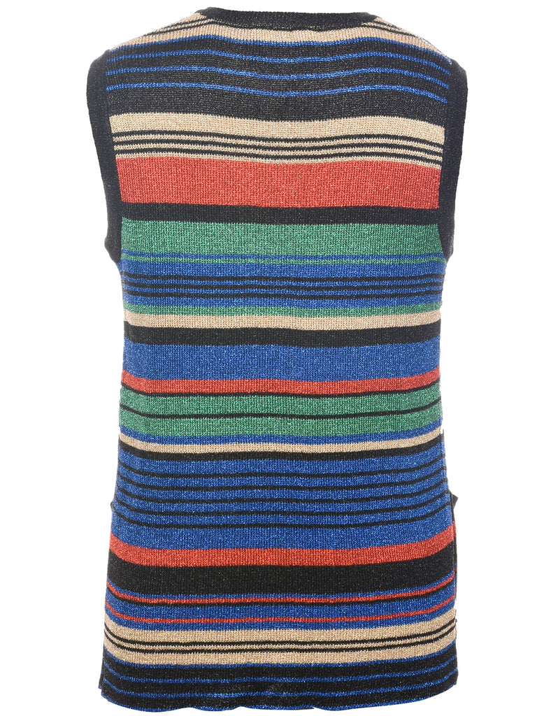 Striped Pattern Vest - S