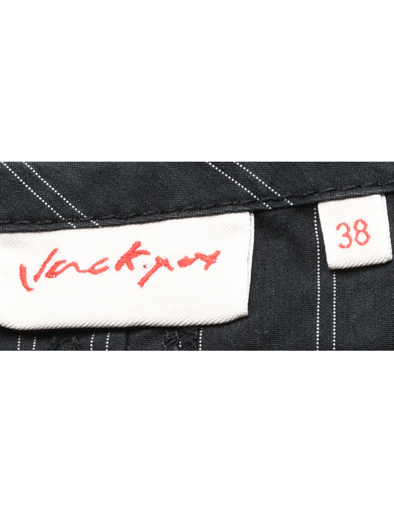 Striped Pleated Skirt - L