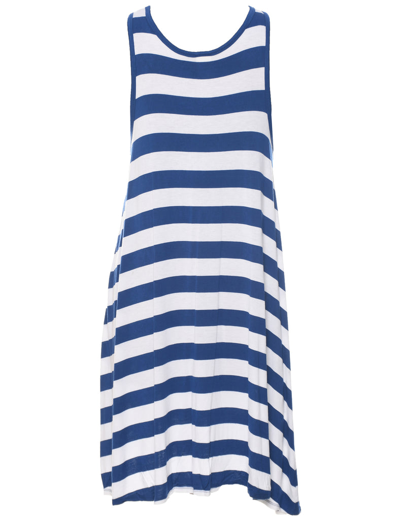 Striped Sleeveless Dress - XL