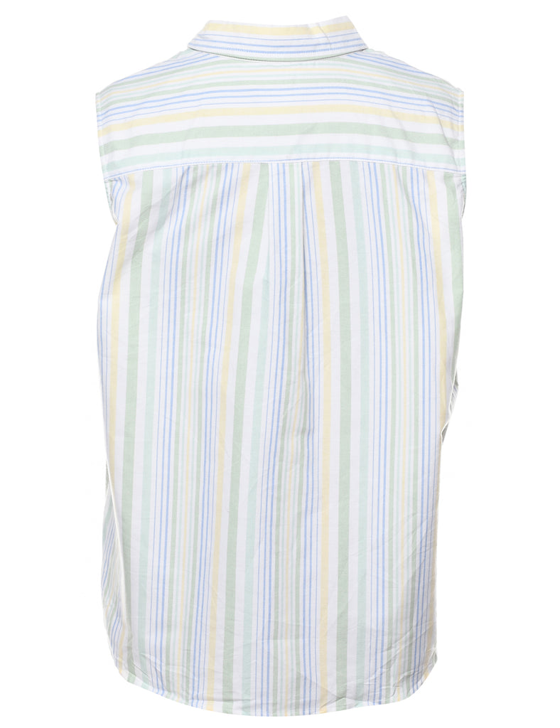 Striped Sleeveless Shirt - L