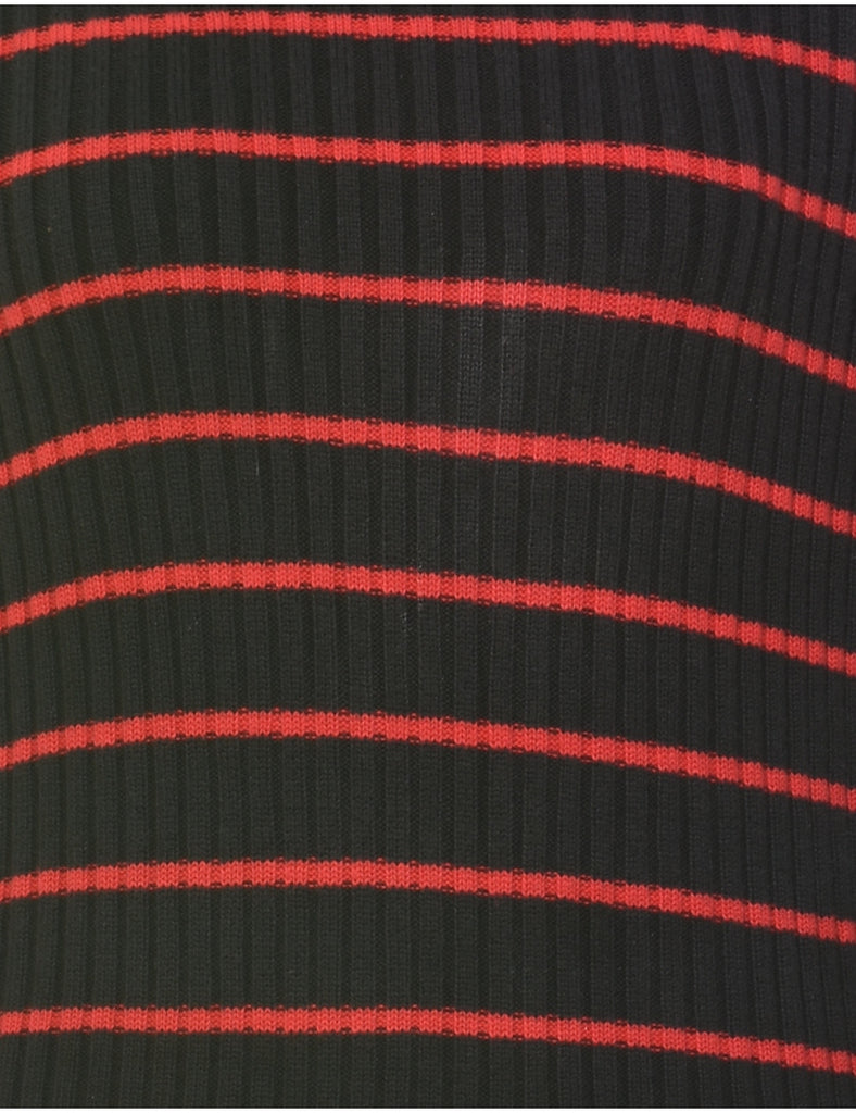 Striped Turtleneck Jumper - M