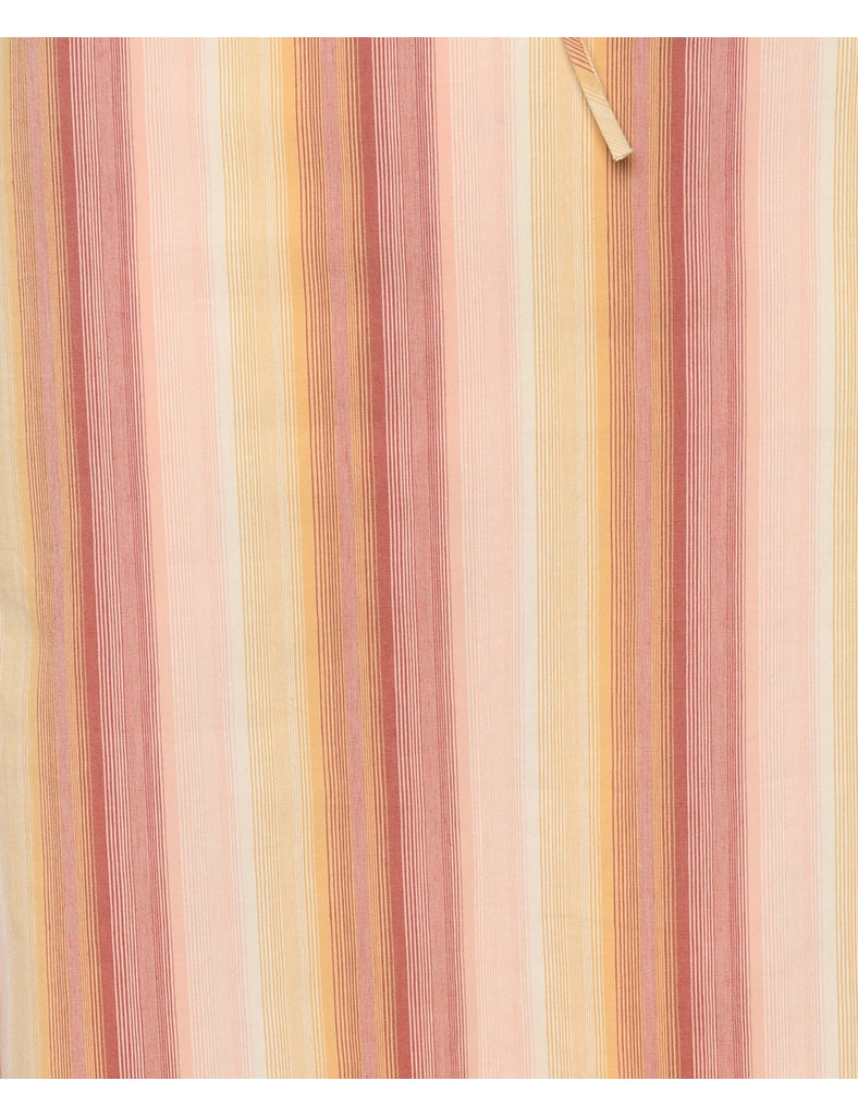 Striped Y2K A-line Skirt - S