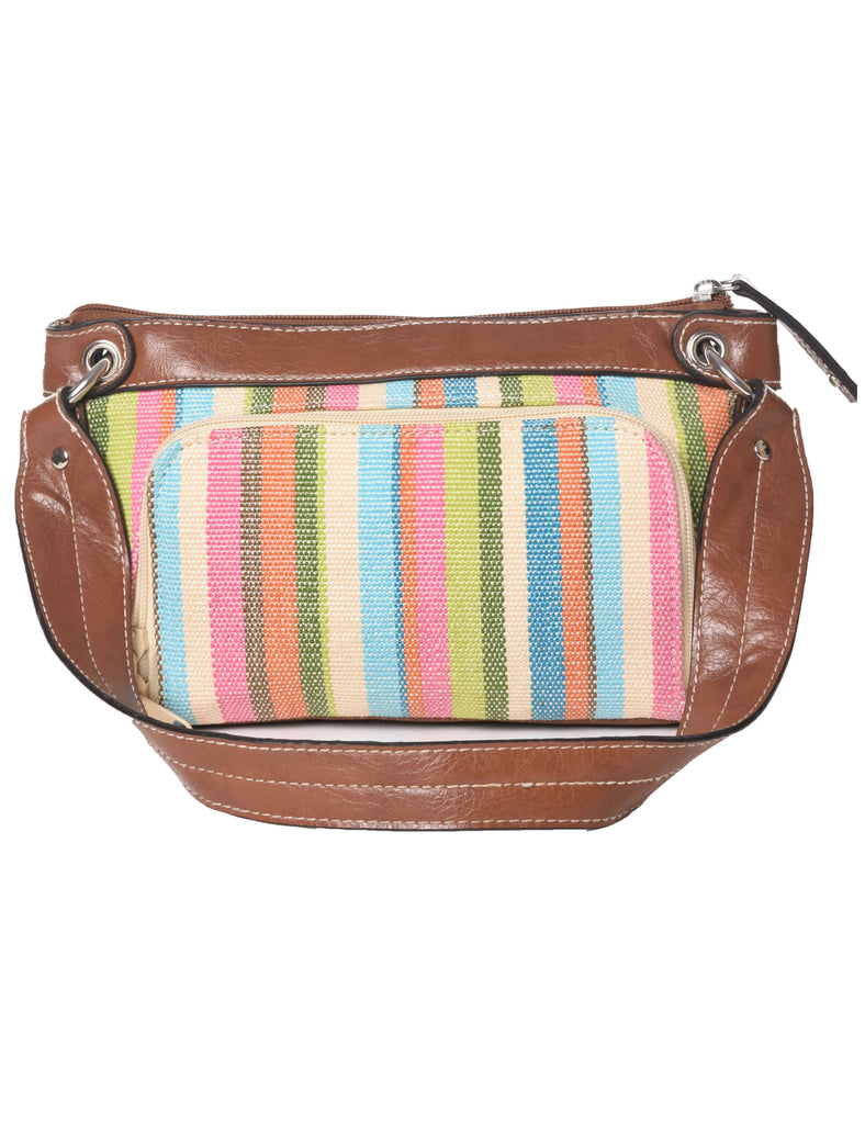 Striped Y2K Baguette Bag - M