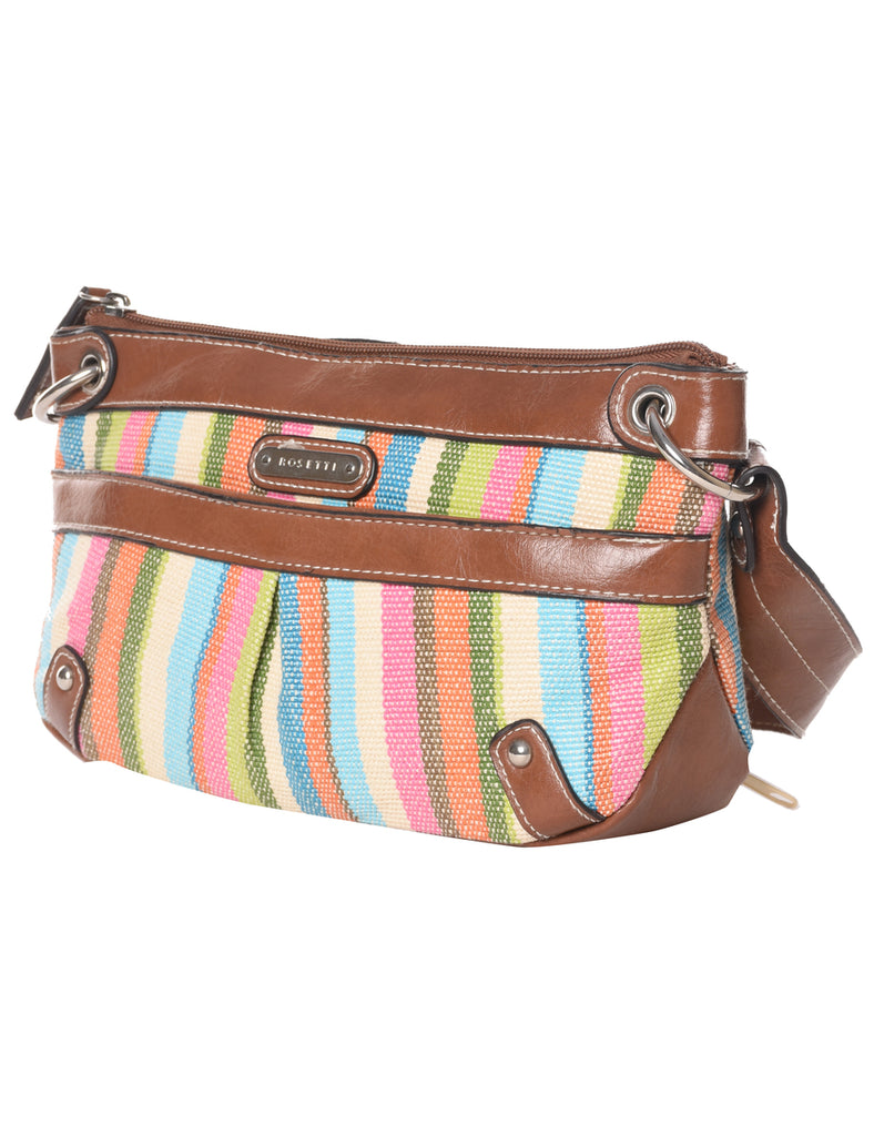 Striped Y2K Baguette Bag - M