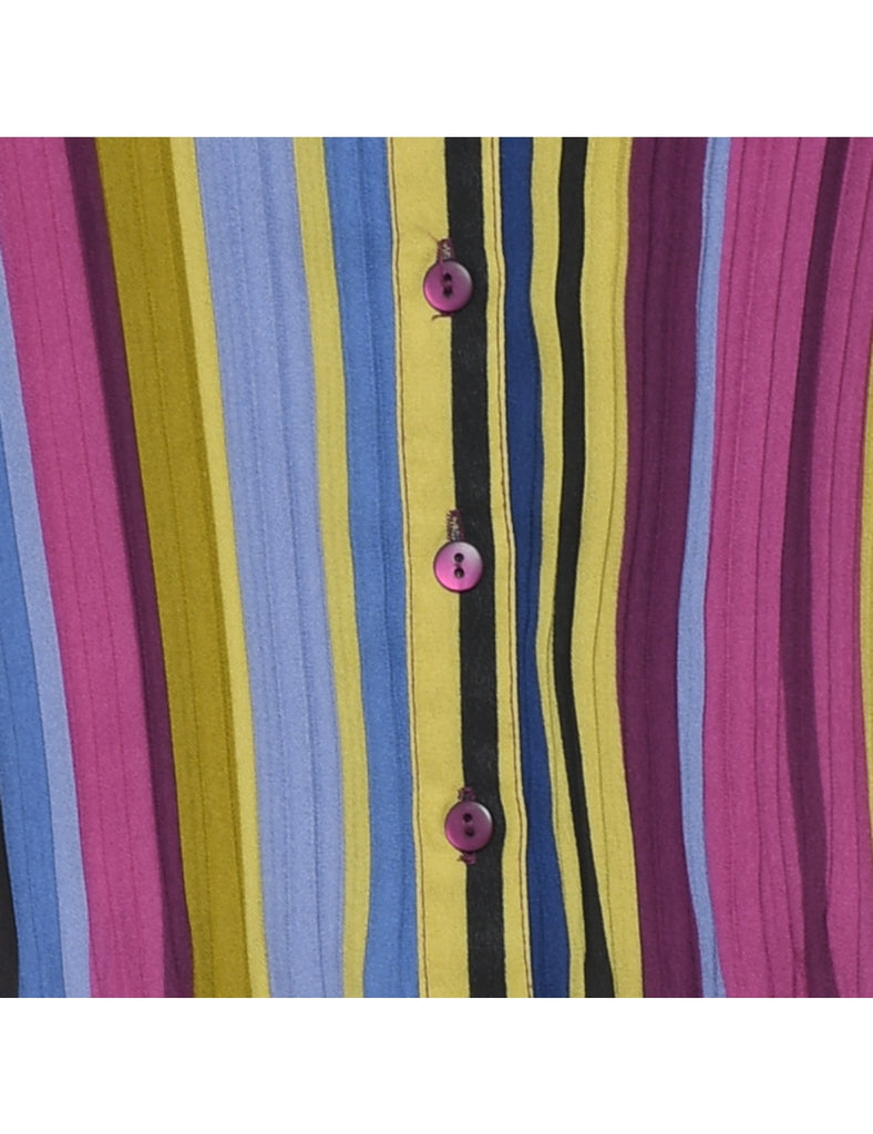 Striped Y2K Blouse - M