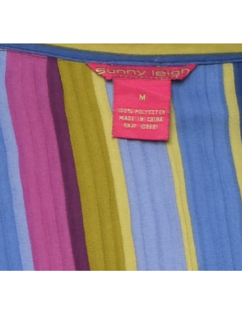 Striped Y2K Blouse - M