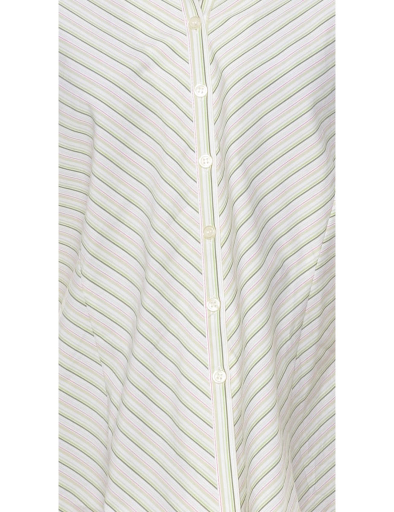 Striped Y2K Office Blouse - M