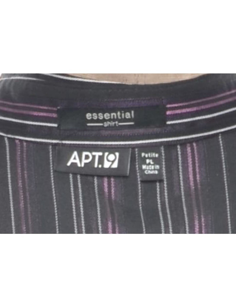 Striped Y2k Office Blouse - L