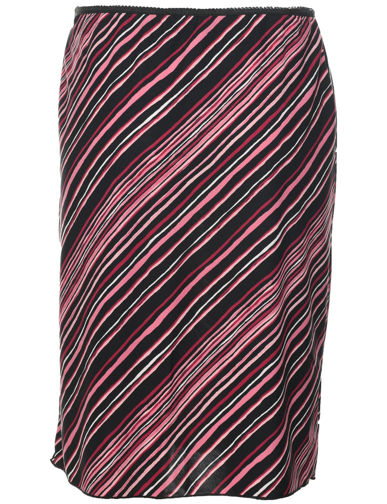 Striped Y2K Pencil Skirt - M