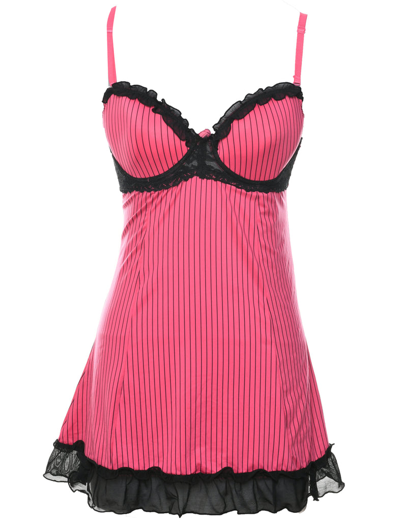 Stripy Pattern Y2K Babydoll - XS
