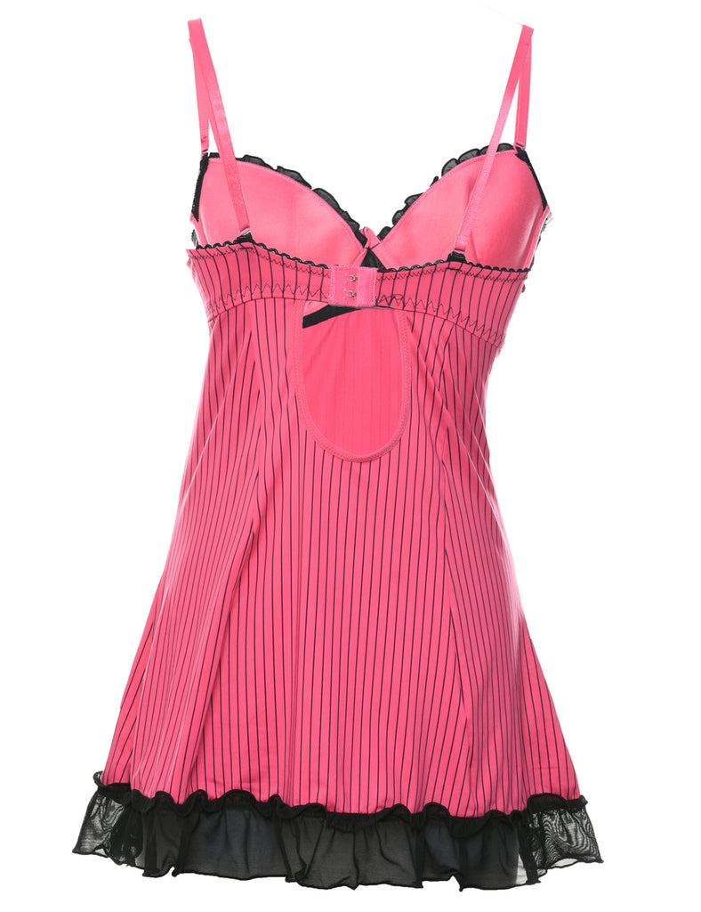Stripy Pattern Y2K Babydoll - XS