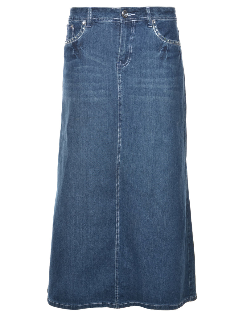 Studded Denim Skirt - M