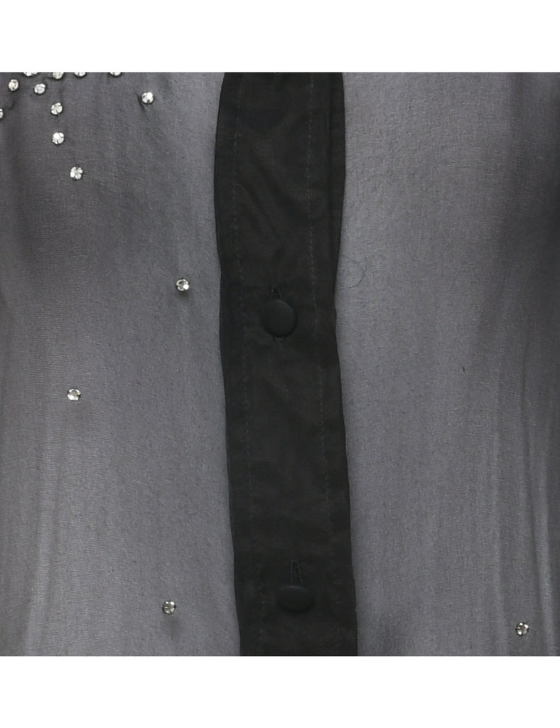 Studded Evening Blouse - M