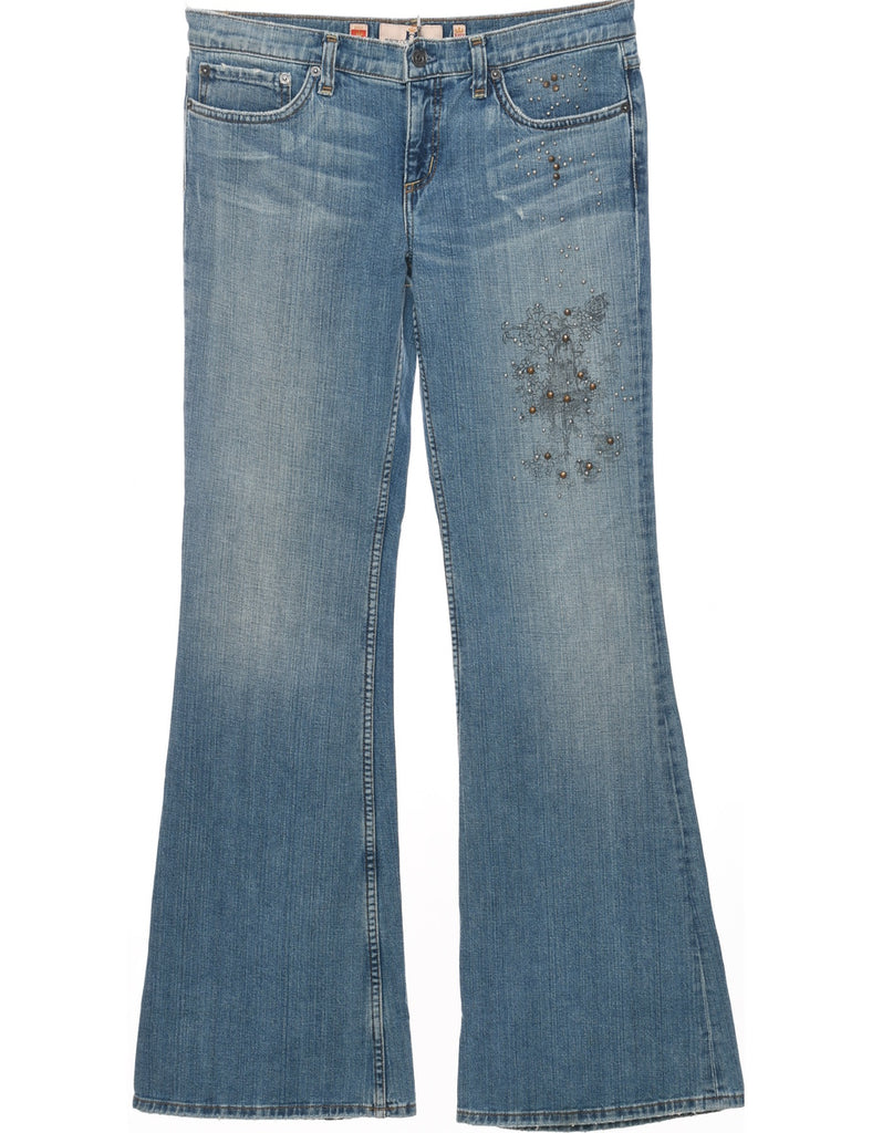 Studded Flared Jeans - W34 L34