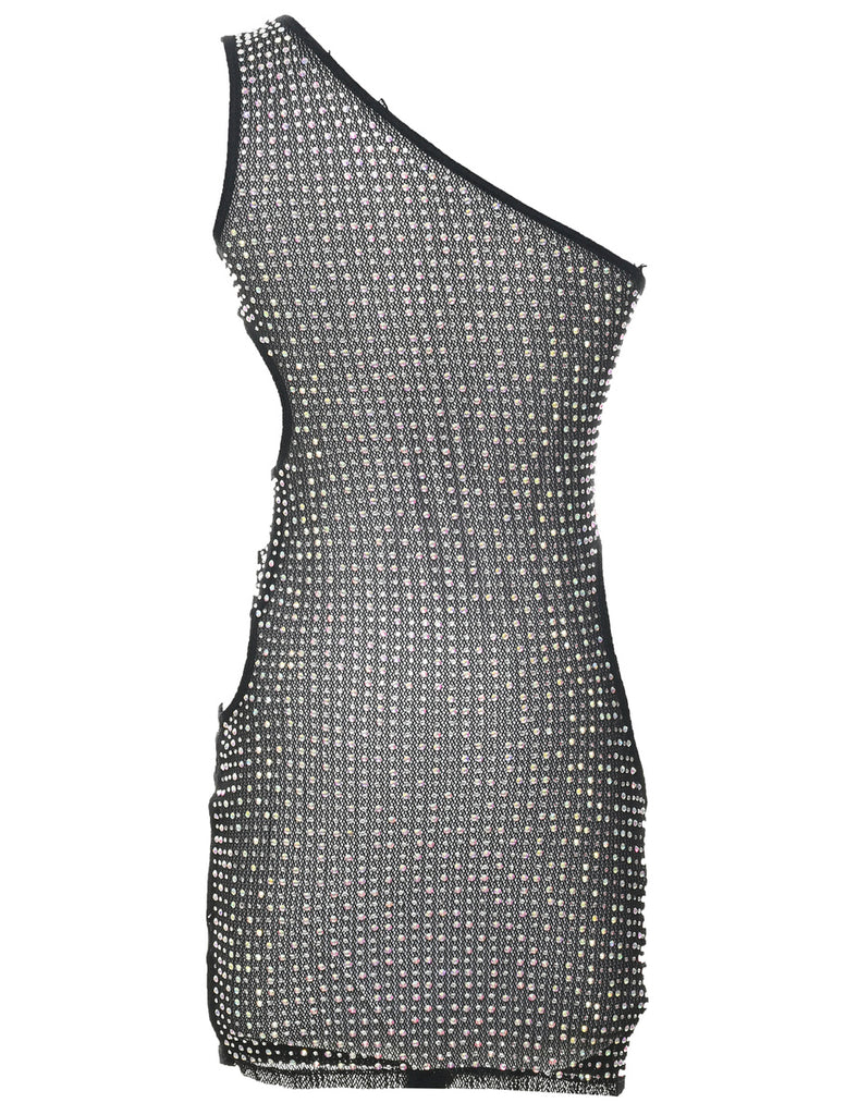 Studding Black Evening Dress - XS