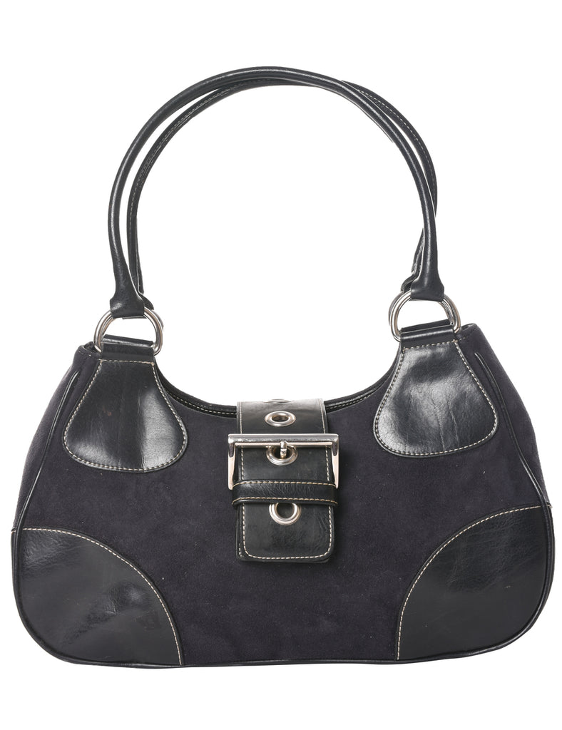 Suede Black Y2K Handbag - M