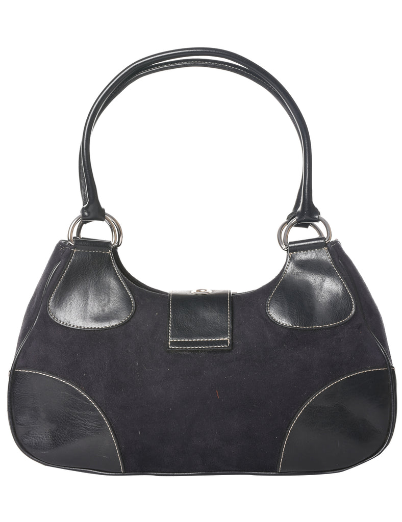 Suede Black Y2K Handbag - M