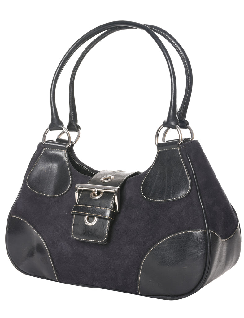 Suede Black Y2K Handbag - M