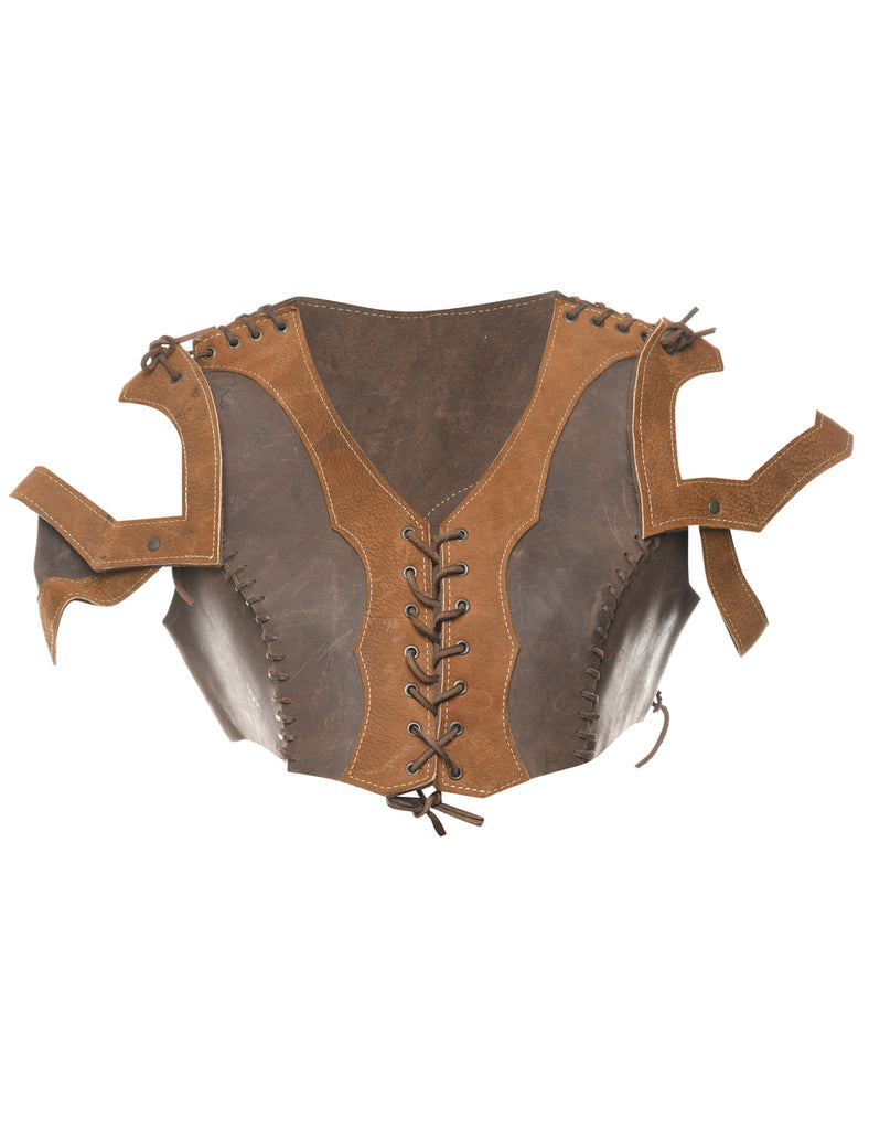 Suede Cropped Armour Costume  - M
