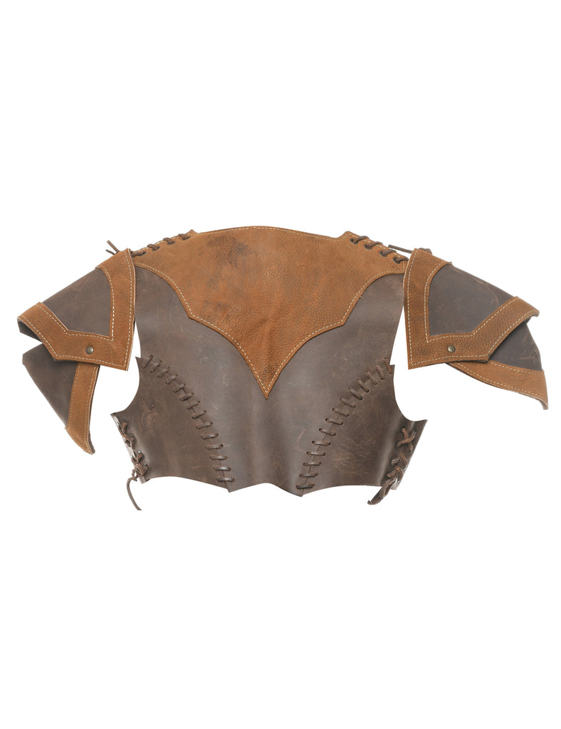 Suede Cropped Armour Costume  - M