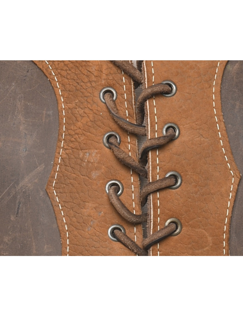 Suede Cropped Armour Costume  - M