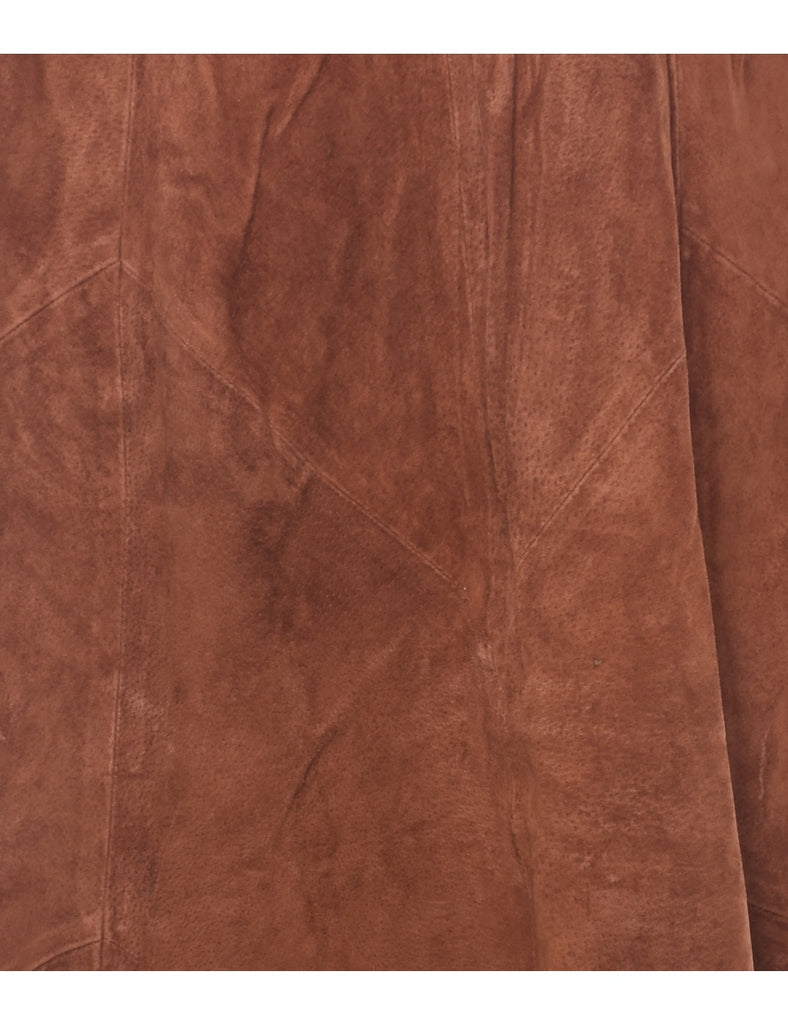 Suede Maxi Skirt - S