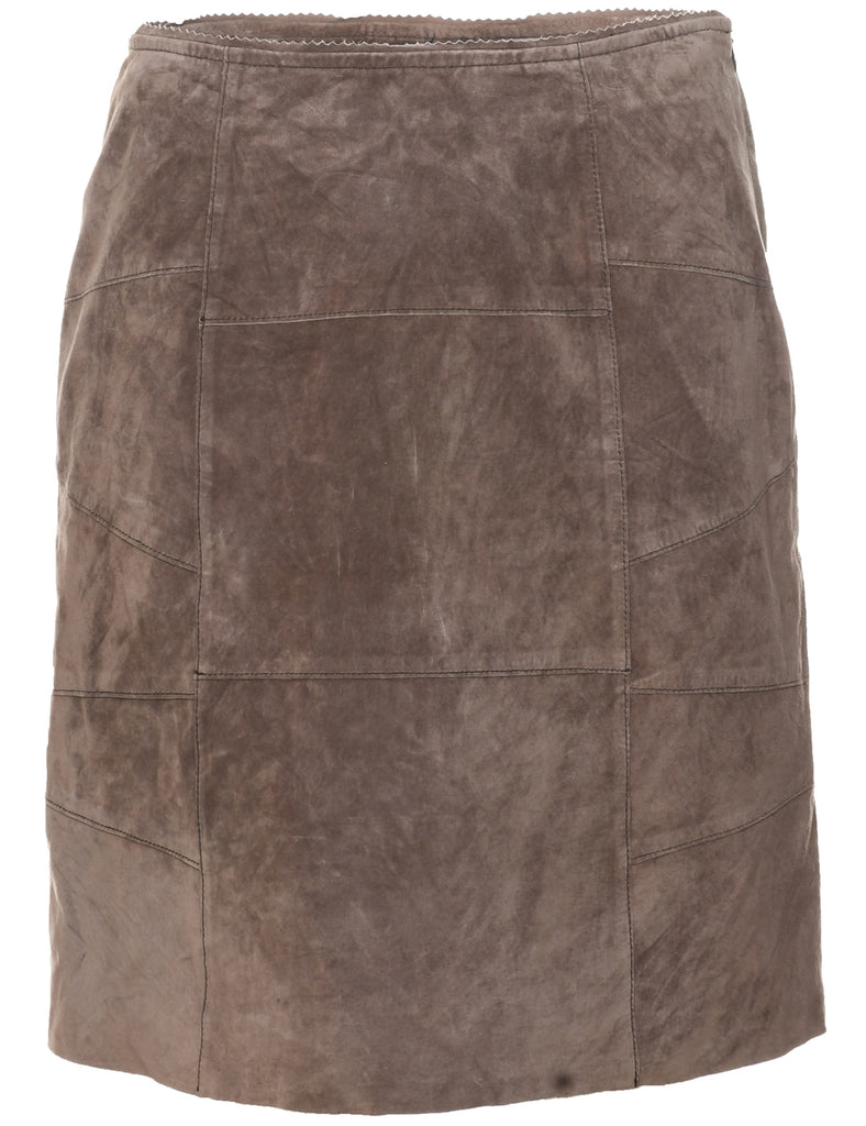Suede Pencil Skirt - M