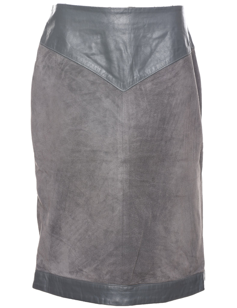 Suede Pencil Skirt - L