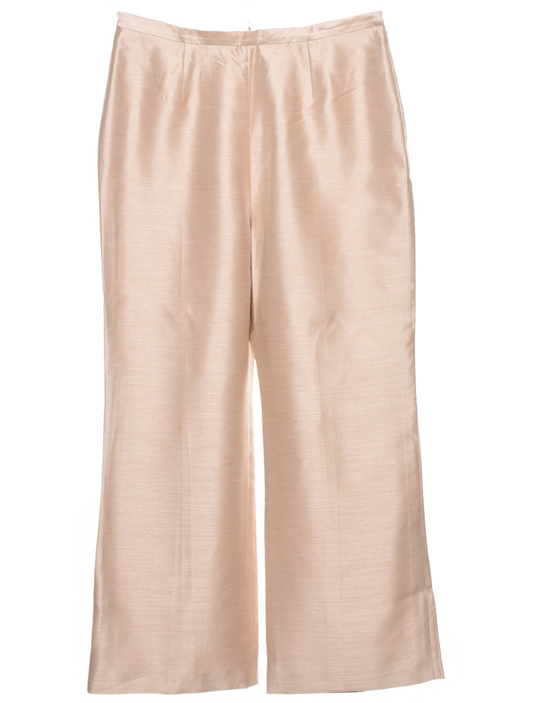 Tan Shiny Trousers - W33 L29
