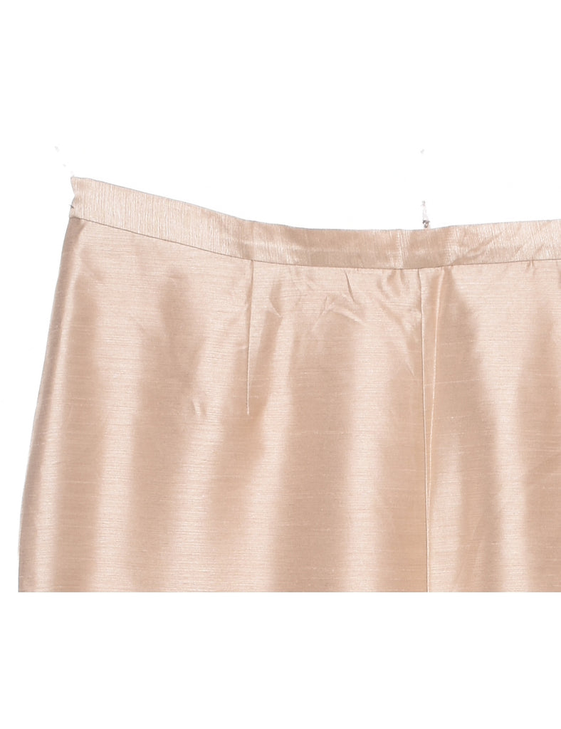 Tan Shiny Trousers - W33 L29