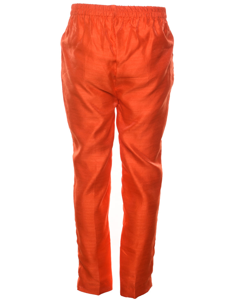 Tapered Orange Trousers - W24 L26
