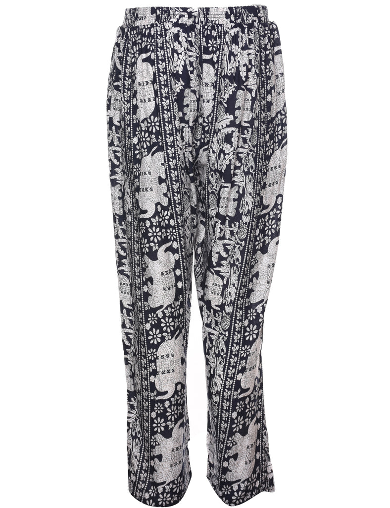 Tapered Printed Trousers - W31 L30