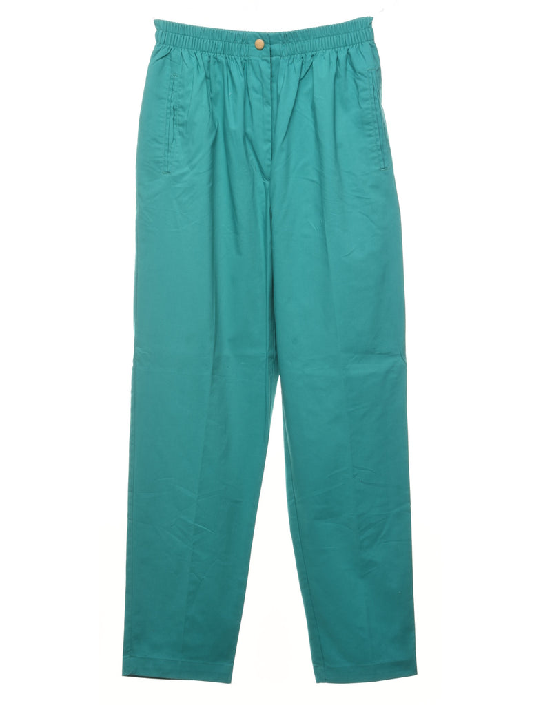 Teal 1980s Trousers - W26 L30