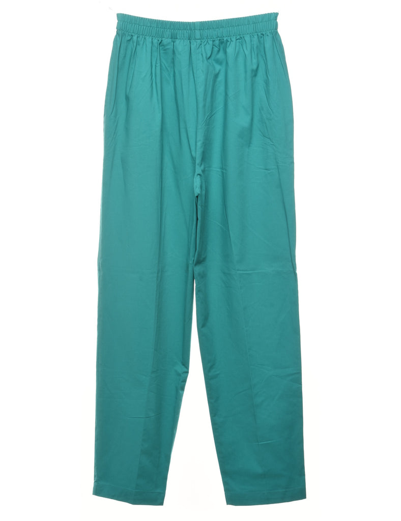 Teal 1980s Trousers - W26 L30
