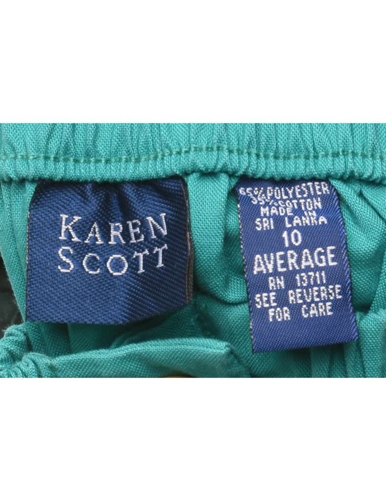 Teal 1980s Trousers - W26 L30