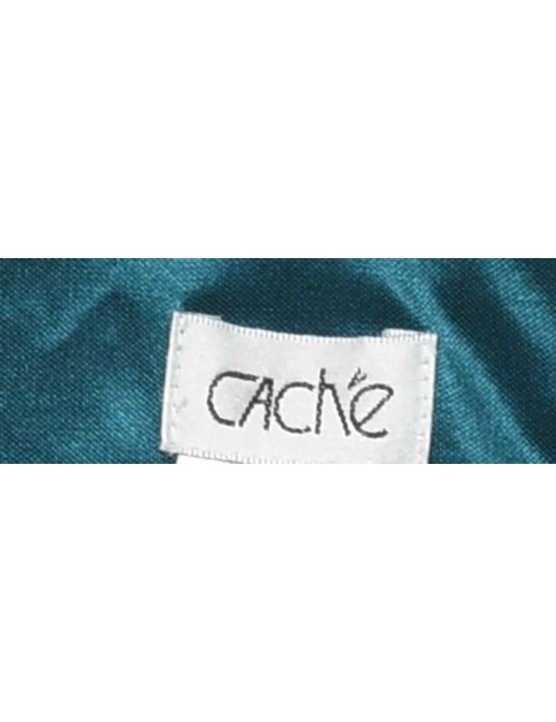 Teal Asymmetric Party Dress - S