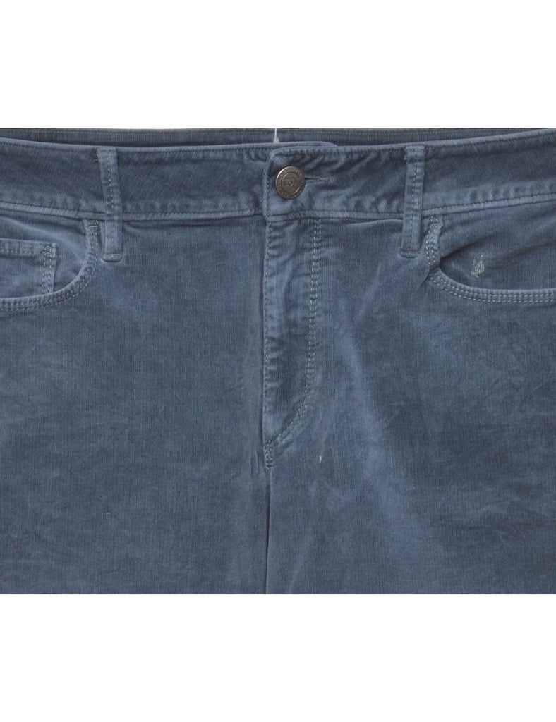Teal Classic Corduroy Trousers - W33 L31