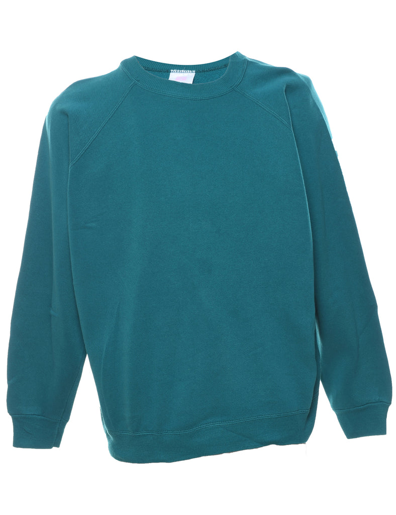 Teal Plain Classic Sweatshirt - XL