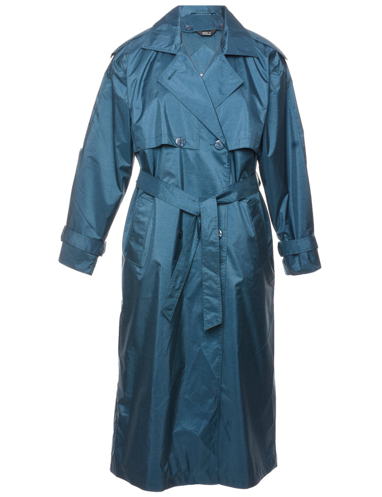 Teal Trench Coat - L