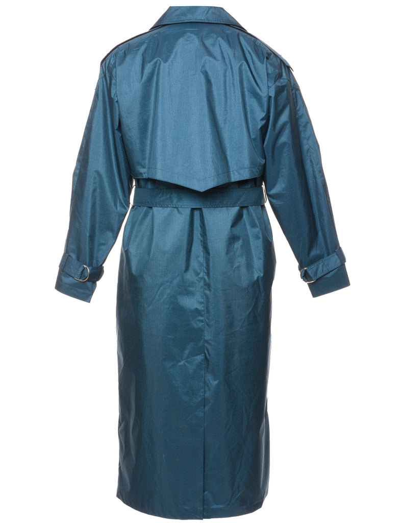 Teal Trench Coat - L
