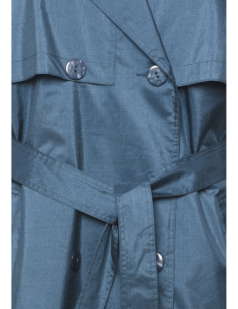 Teal Trench Coat - L