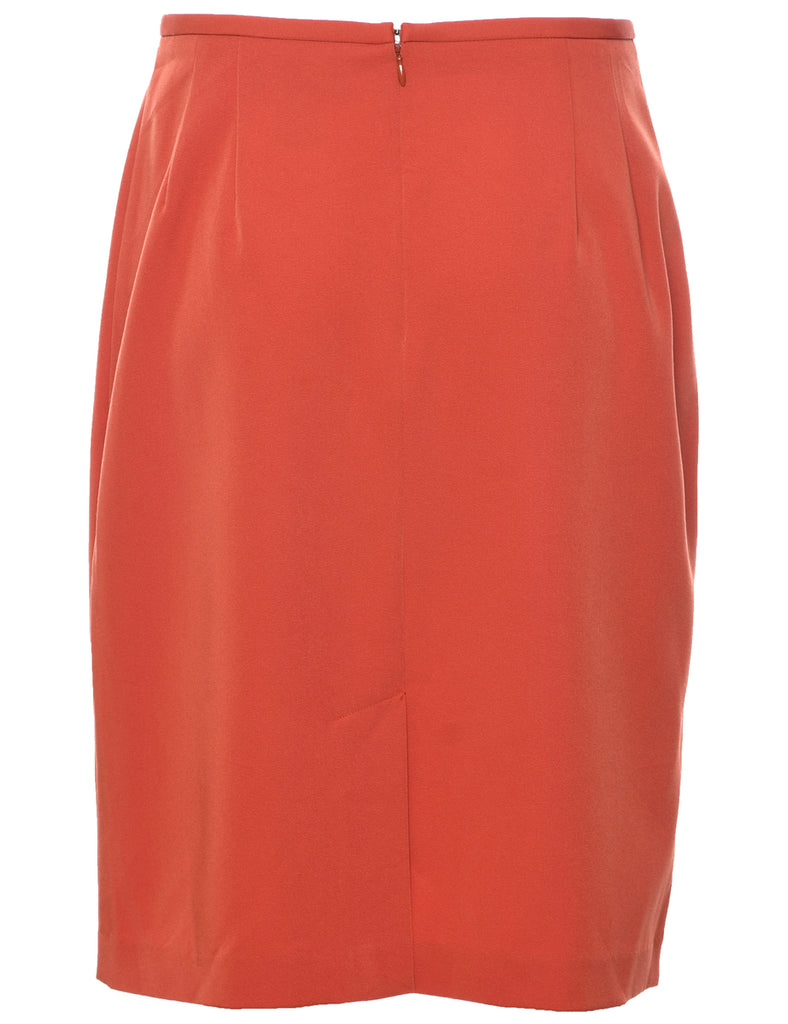 Terracotta Pencil Skirt - M