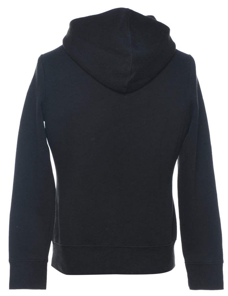 The North Face Printed Black & Light Blue Hoodie - S