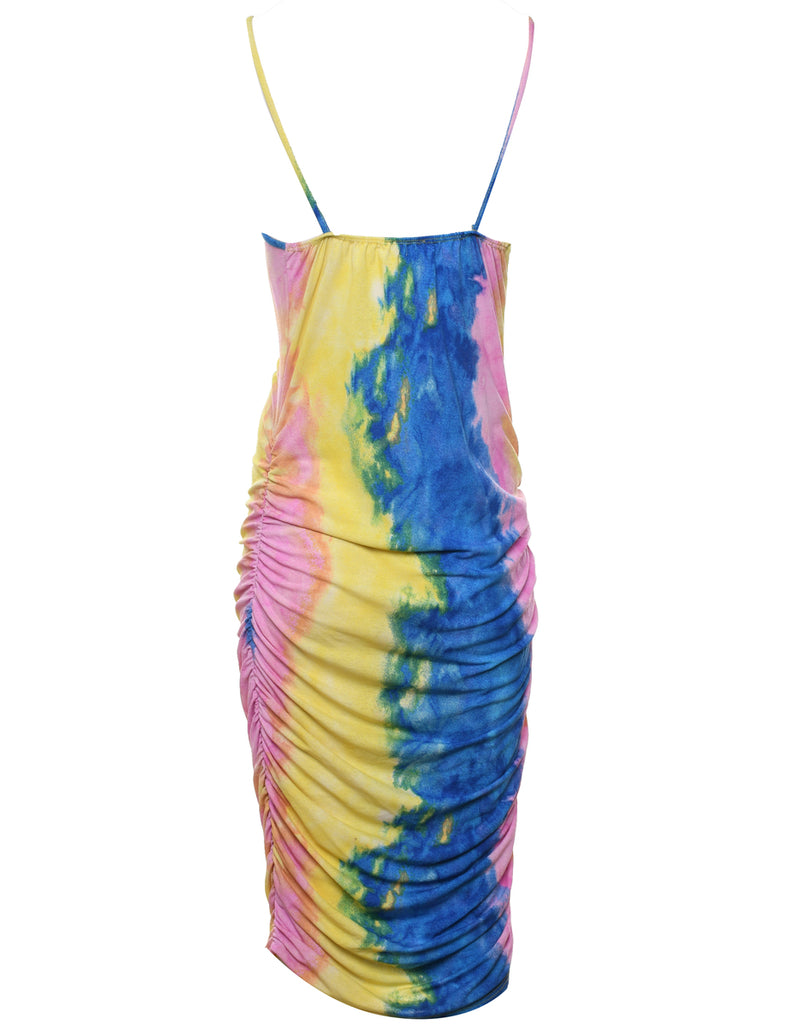 Tie Dye Design Multi-Colour Dress - M