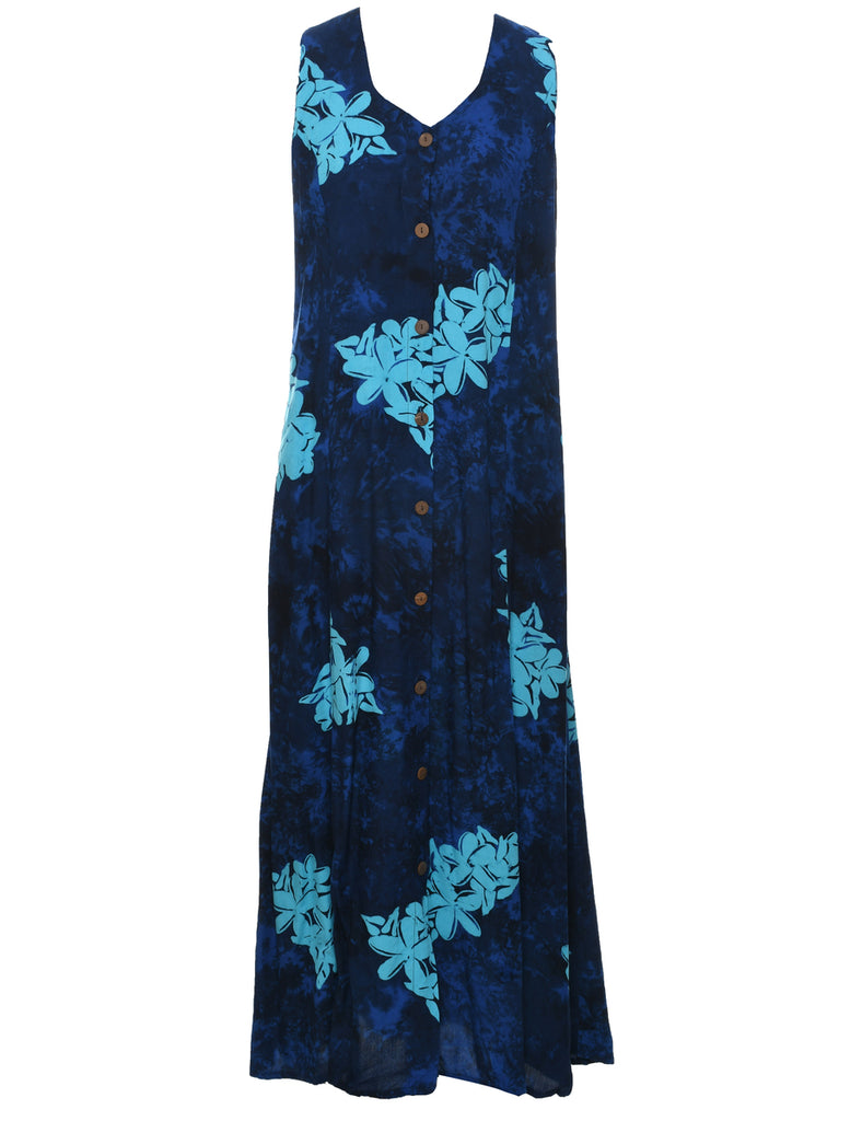 Tie-dye Effect Maxi Dress - L