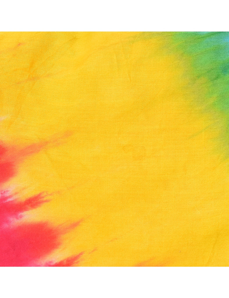 Tie Dye Print Barrel Bag - M