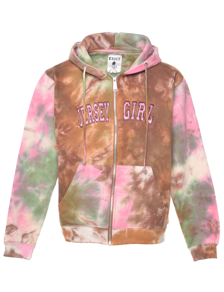 Tie Dyed Jersey Girl Hoodie - M