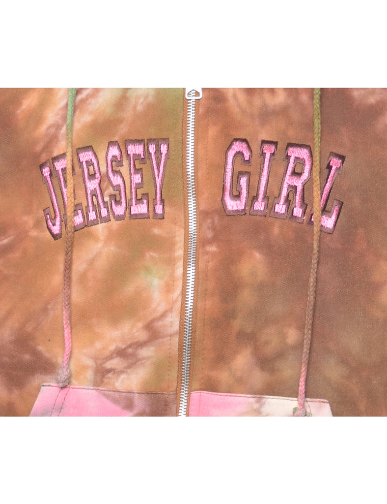 Tie Dyed Jersey Girl Hoodie - M