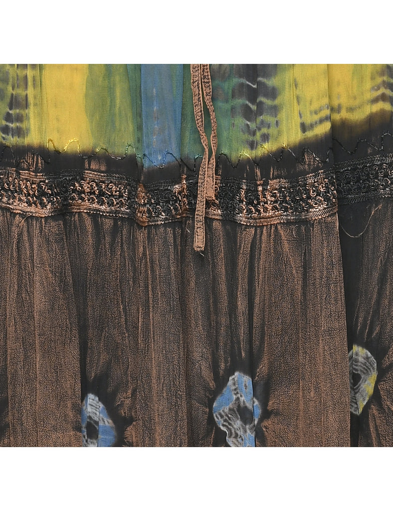 Tie Dyed Midi Skirt - XL
