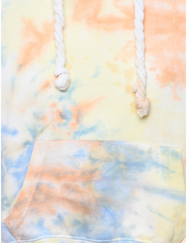 Tie-Dyed Multi-Colour Pastel Hoodie - M